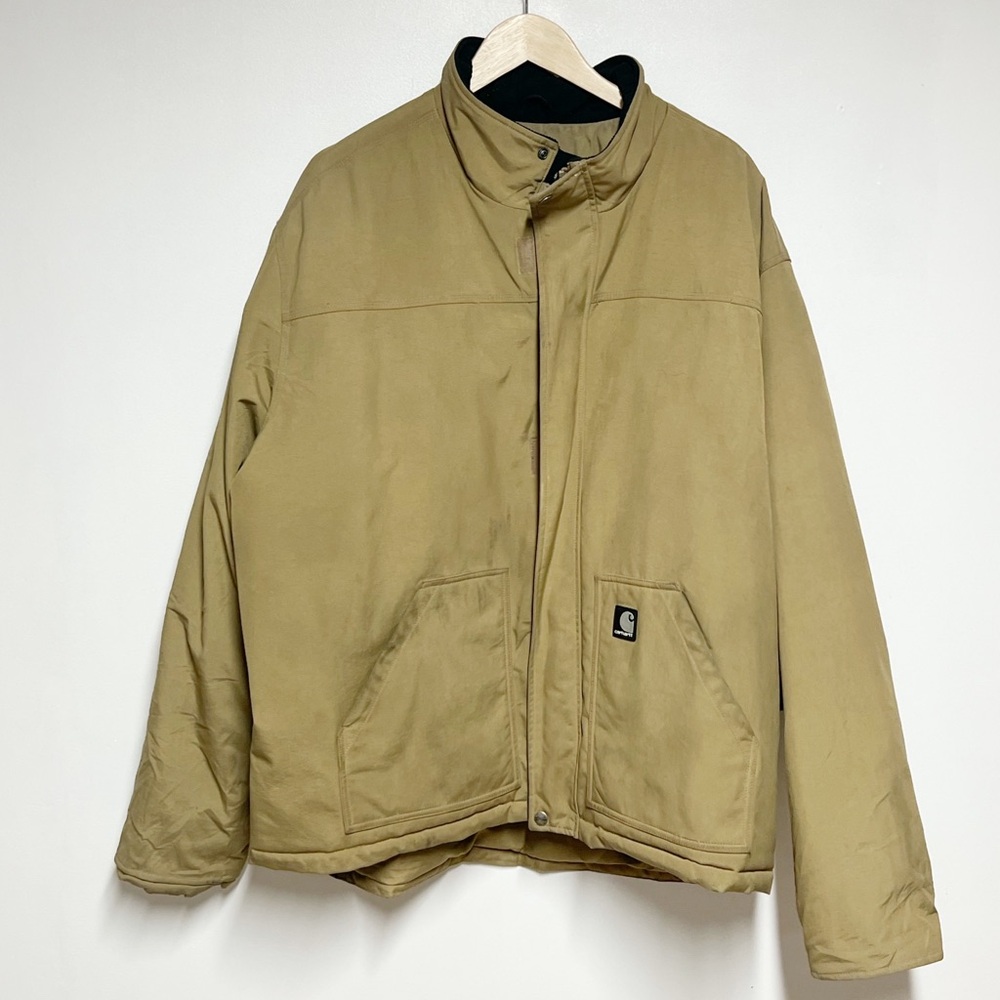 Carhartt Mens Nylon Insulated Lightweight Warm Tan Coat Mens 2XLT